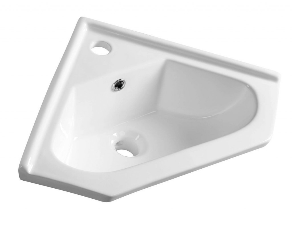 E-shop AQUALINE - Keramické umývadlo rohové 41x41 cm, na nábytok 1601-40
