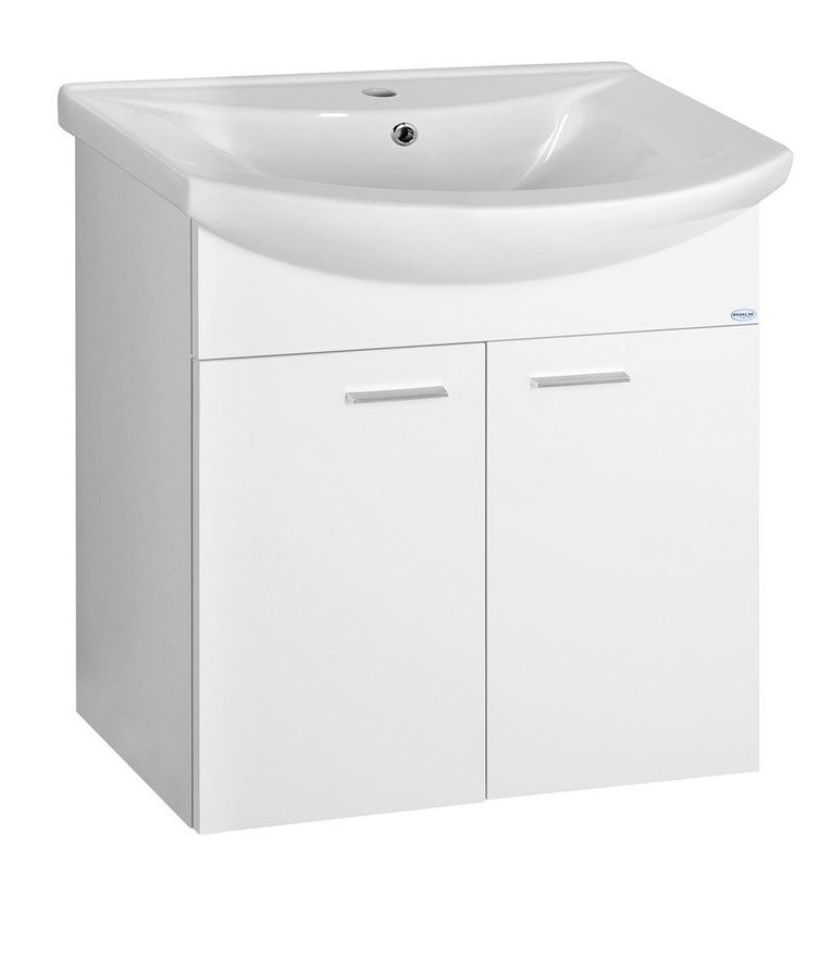 E-shop AQUALINE - ZOJA umývadlová skrinka 61,5x74x32,5cm, 2x dvierka, biela 51063