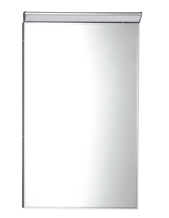 AQUALINE - BORA zrkadlo v ráme 400x600 s LED osvetlením a s prepínačom, chróm AL746