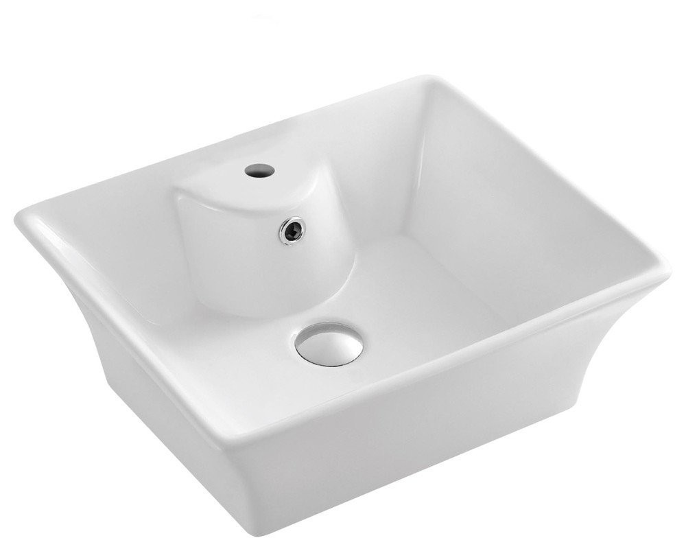 E-shop AQUALINE - Keramické umývadlo 49,5x41,5 cm, na dosku, biela 49411