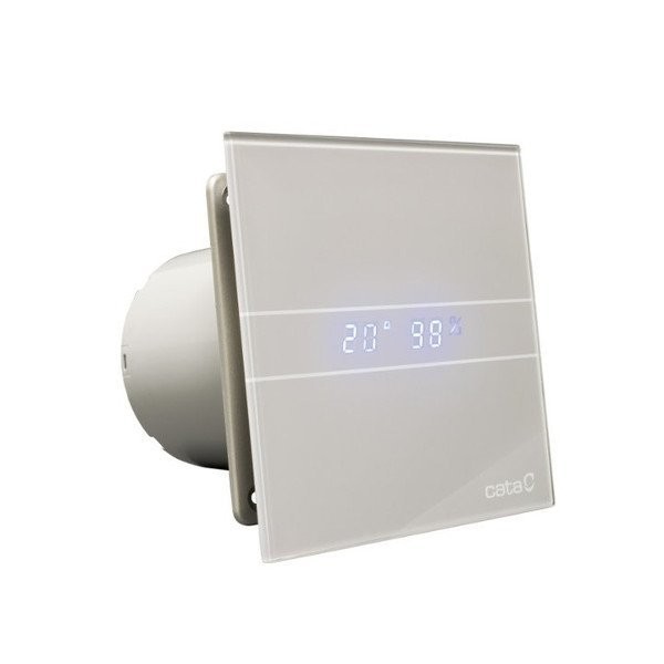 E-shop CATA - E-100 GSTH kúpeľňový ventilátor axiálny s automatom,4W/8W,potrubie 100,striebo 00900600