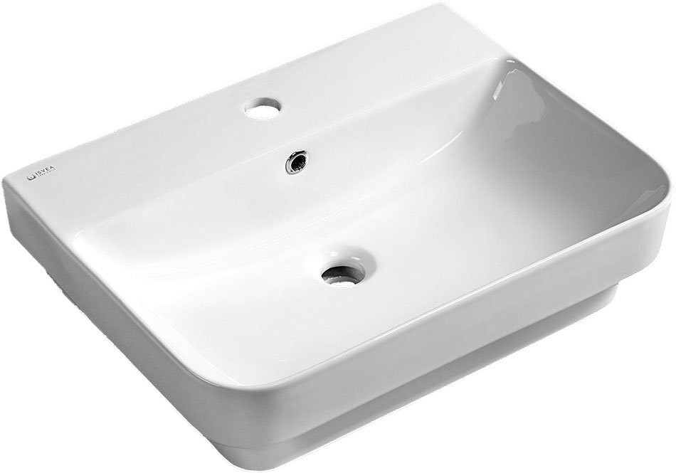 E-shop ISVEA - SOTT AQUA keramické umývadlo zápustné, 57x44cm, biela 10SQ50057