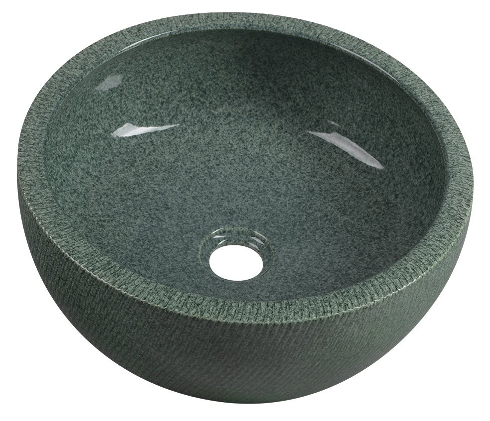 SAPHO - PRIORI keramické umývadlo na dosku Ø 42 cm, zelená PI013