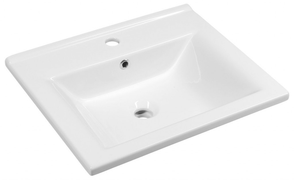 E-shop AQUALINE - ZUNO 55 keramické umývadlo nábytkové 55x45cm, biela 9055