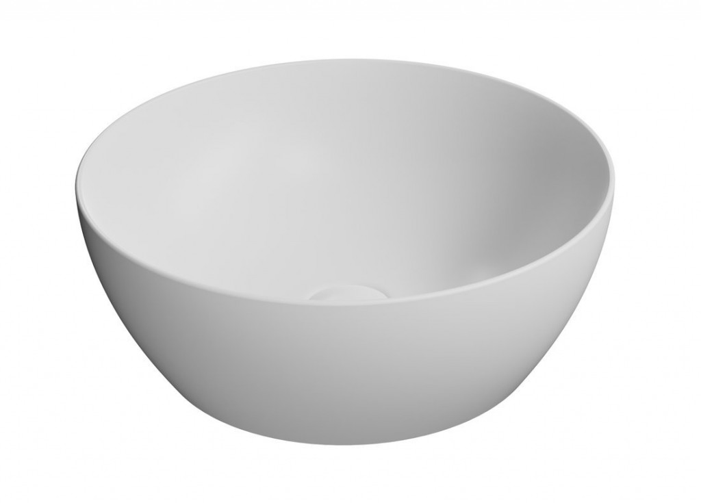 GSI - PURA keramické umývadlo na dosku, Ø 42 cm, biela mat 885109