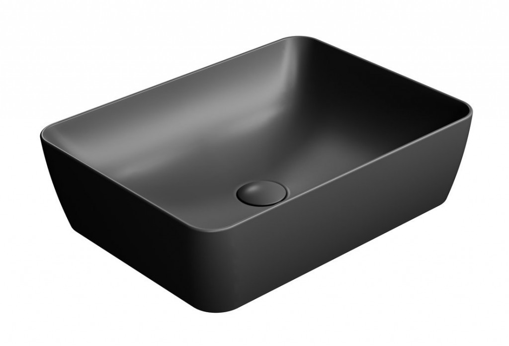 E-shop GSI - SAND/NUBES keramické umývadlo na dosku 50x38cm, čierna matná 903726