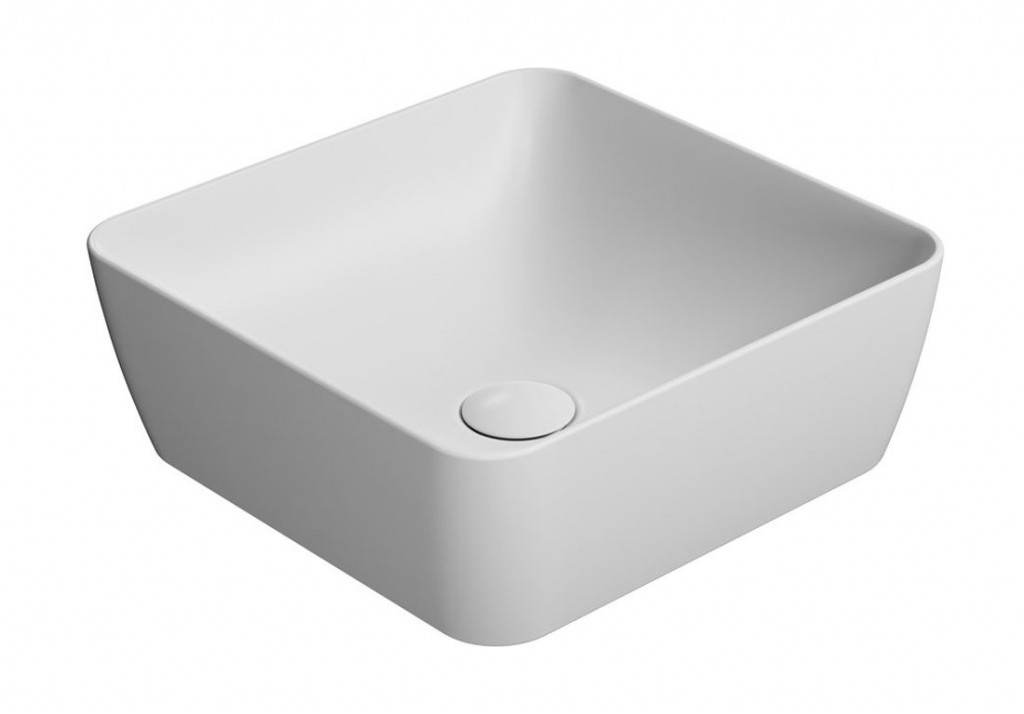 E-shop GSI - SAND/NUBES keramické umývadlo na dosku 38x38cm, biela mat 903809