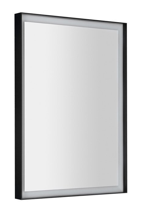 SAPHO - SORT zrkadlo s LED osvetlením 47x70cm, čierna mat ST047