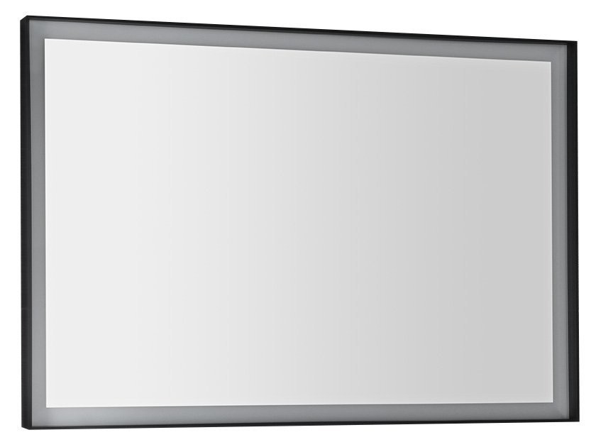 SAPHO - SORT zrkadlo s LED osvetlením 100x70cm, čierna mat ST100