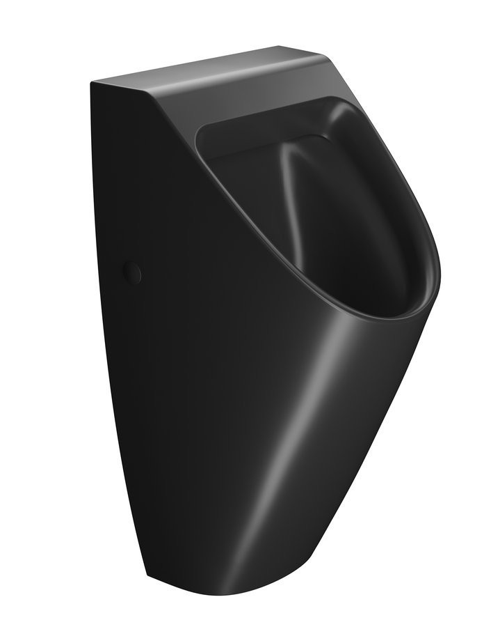 E-shop GSI - COUNITY urinál so zakrytým prívodom vody 31x65cm, čierna mat 909726