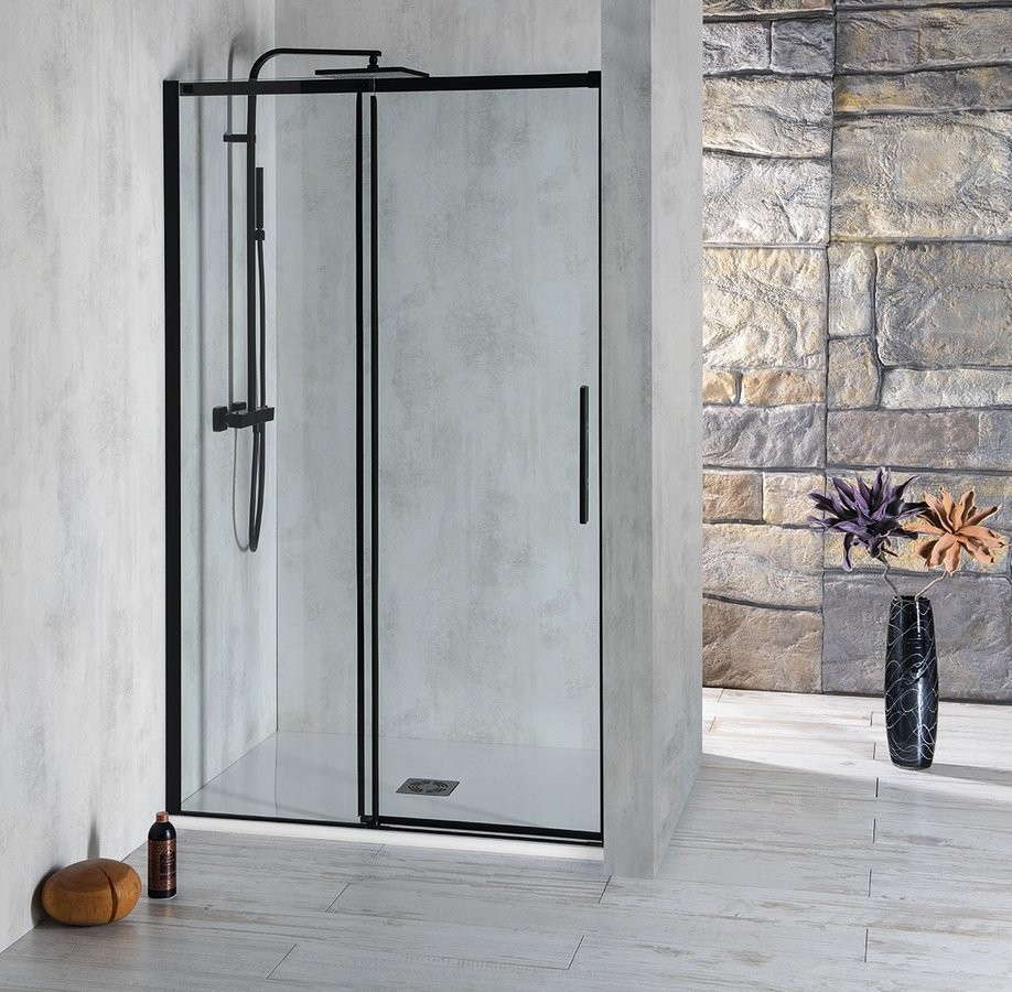 E-shop POLYSAN - ALTIS LINE BLACK sprchové dvere 1570-1610, výška 2000, číre sklo AL4312B