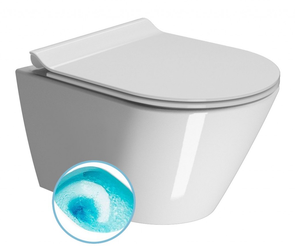 E-shop GSI - KUBE X závesná WC misa, Swirlflush, 36x50cm, biela ExtraGlaze 941611