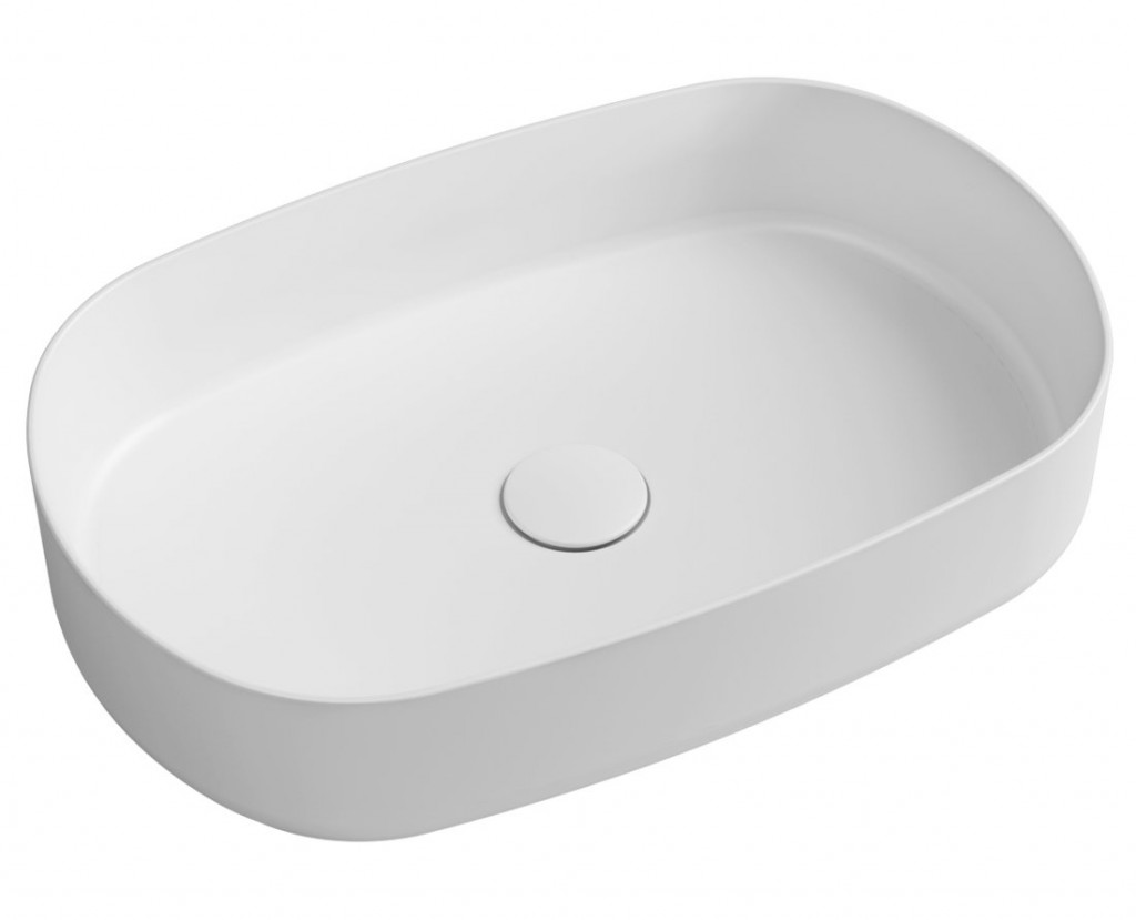 ISVEA - INFINITY OVAL keramické umývadlo na dosku, 55x36cm, biela matná 10NF65055-2L