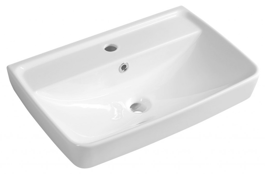 AQUALINE - DURU keramické umývadlo 60x40cm, biela TU0351