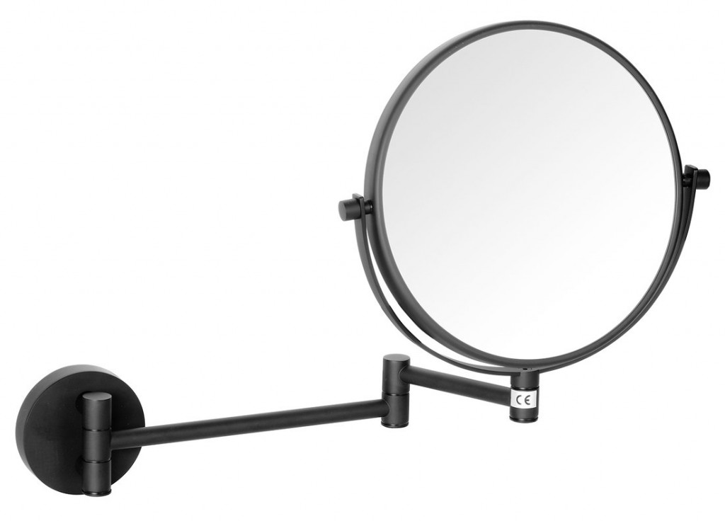 E-shop SAPHO - X-ROUND BLACK kozmetické zrkadlo závesné priemer 180, čierna XR006B