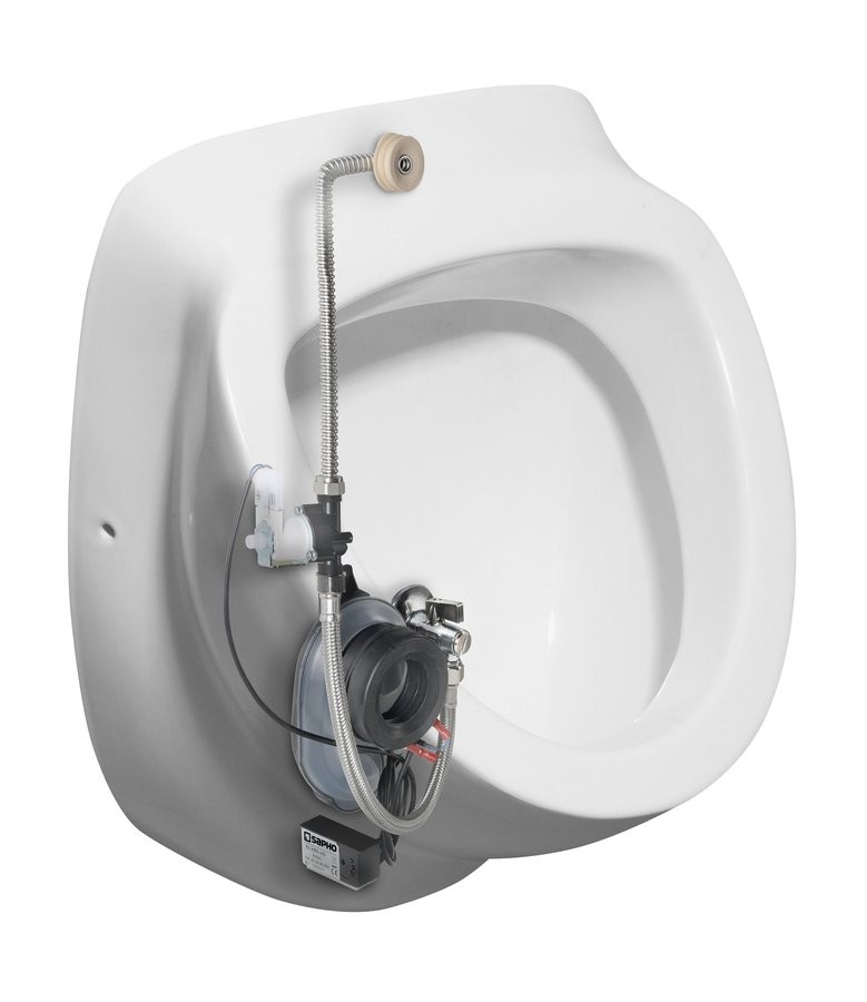 E-shop ISVEA - DYNASTY urinál s automatickým splachovačom 6V DC, zakrytý prívod vody, 39x48 cm 10SZ92001-SENSOR