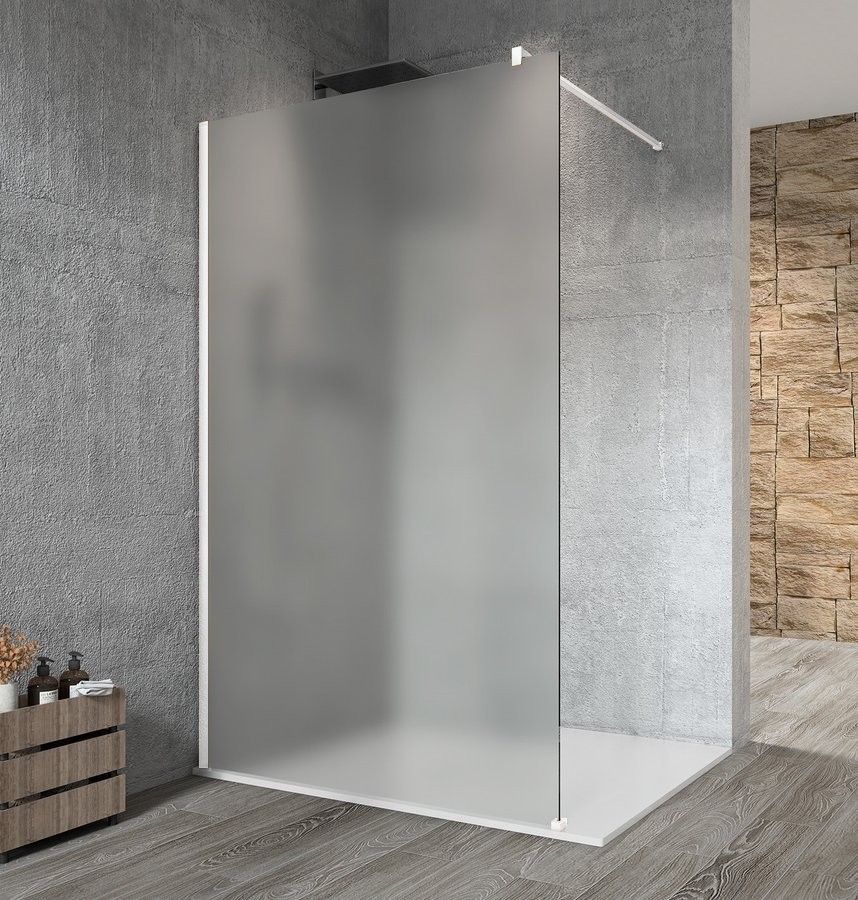 GELCO - VARIO WHITE jednodielna sprchová zástena na inštaláciu k stene, matné sklo, 900  GX1490GX1015