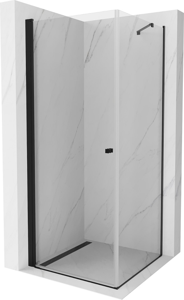 MEXEN/S - Pretória sprchovací kút 100x100, transparent, čierna 852-100-100-70-00