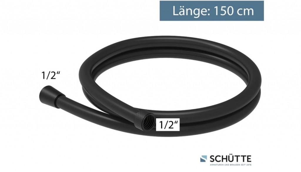 Schütte Sprchová hadica 150 cm (63876) čierna matná (4008431638768)
