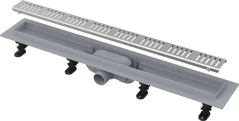 E-shop Alcadrain Podlahový žľab s okrajom pre perforovaný rošt APZ10-750M APZ10-750M