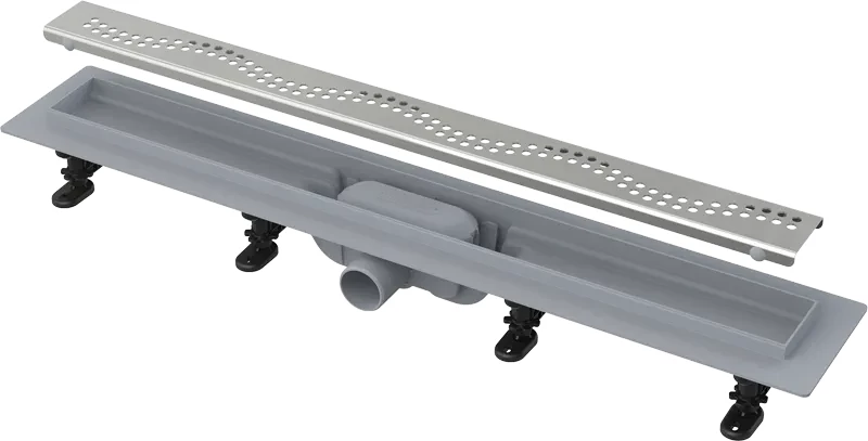 E-shop Alcadrain Podlahový žľab s okrajom pre perforovaný rošt APZ8-950M APZ8-950M