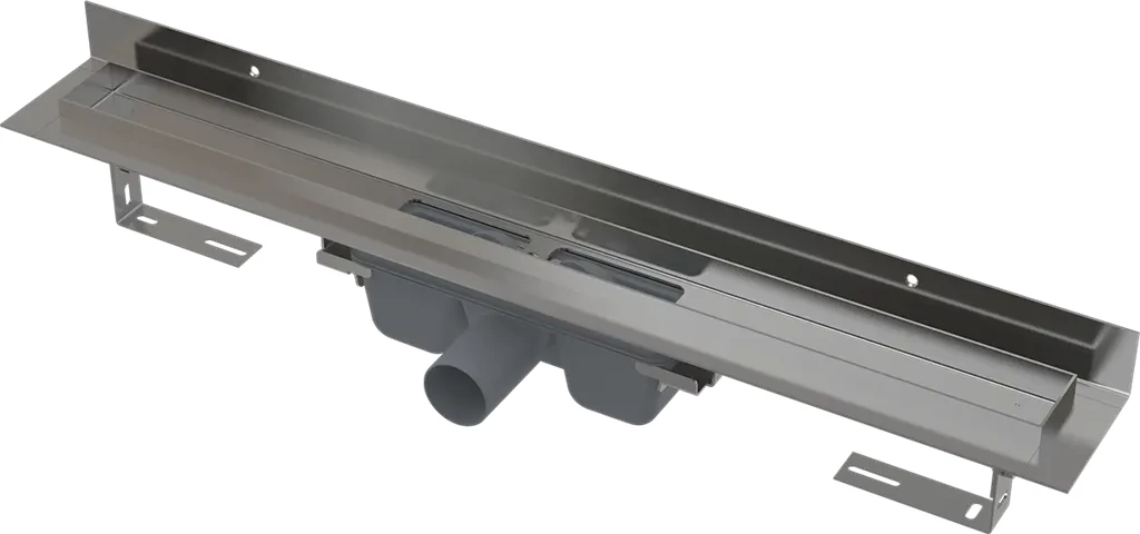 E-shop Alcadrain Podlahový žľab s okrajom pre plný rošt as pevným golierom k stene APZ16-650 APZ16-650