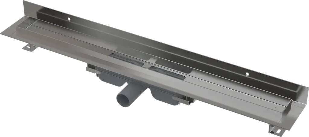 E-shop Alcadrain Podlahový žľab s okrajom pre plný rošt as pevným golierom k stene APZ116-1050 APZ116-1050