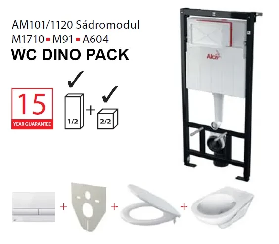 E-shop Set modul 5v1 Alcadrain DINO RIM AM101/1120, M370, M91/DRIMPACK/P169 AM101SET5V1DINO