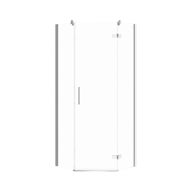 CERSANIT - Päťuholný sprchovací kút JOTA 80X80X195, PRAVÝ, priehľadné sklo S160-009