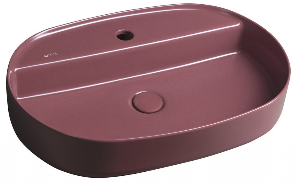 E-shop ISVEA - INFINITY OVAL keramické umývadlo na dosku, 60x40cm, matná Maroon Red 10NF65060-2R