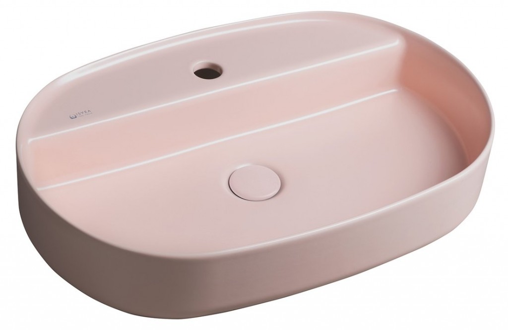 E-shop ISVEA - INFINITY OVAL keramické umývadlo na dosku, 60x40cm, ružová Salmon 10NF65060-2S