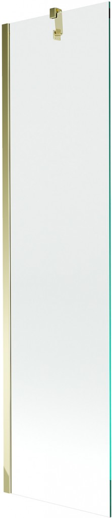 MEXEN/S - Next vaňová zástena FIX 50x150 cm, transparent, zlatá 895-050-000-00-00-50
