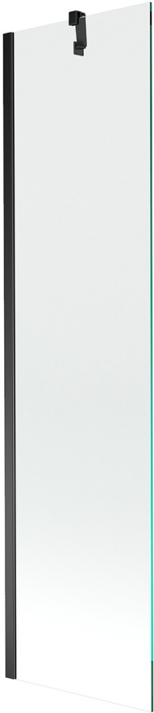 MEXEN/S - Next vaňová zástena FIX 50x150 cm, transparent, čierna 895-050-000-00-00-70