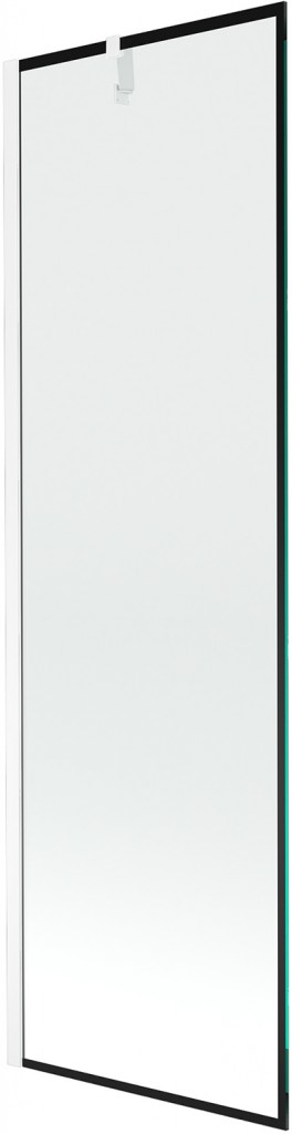 MEXEN/S - Next vaňová zástena FIX 60 x 150, čierna dekor, biela 895-060-000-00-70-20