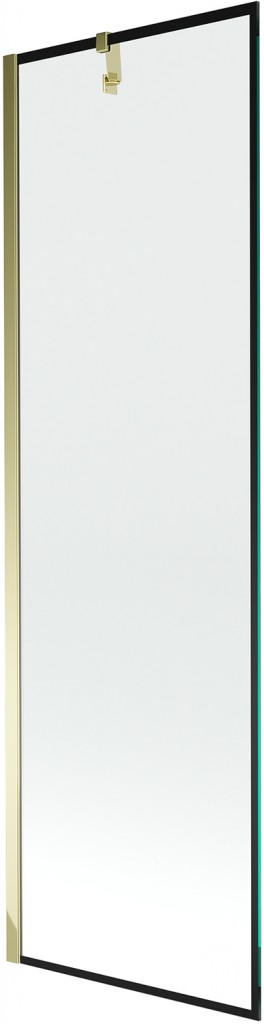 MEXEN/S - Next vaňová zástena FIX 60 x 150 cm, čierna dekor, zlatá 895-060-000-00-70-50
