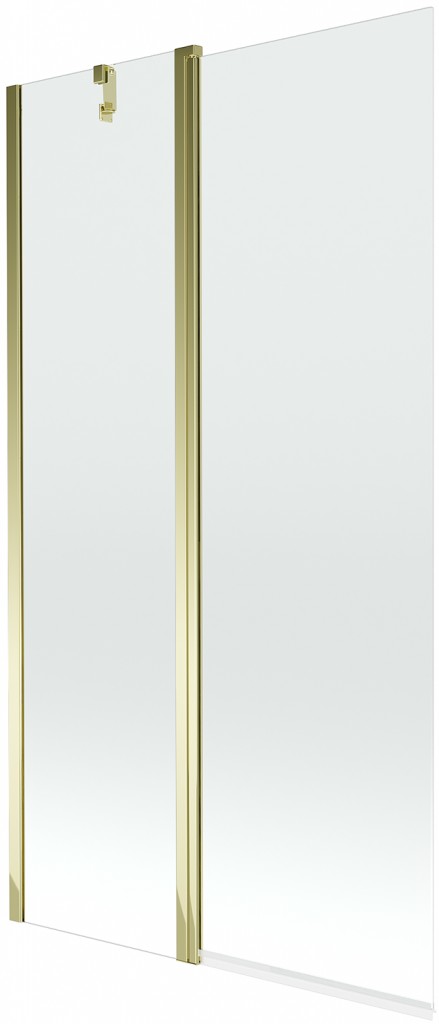 MEXEN - Flip vaňová zástena 1-krídlo 100x150 cm, transparent, zlato 894-100-101-50-00