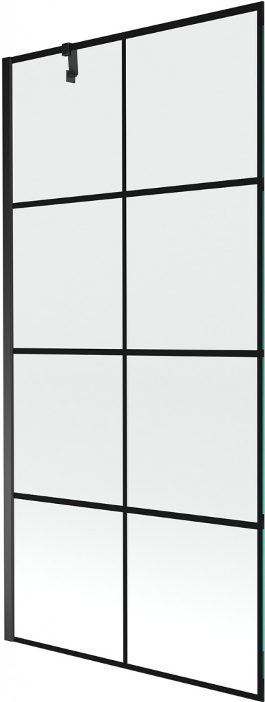 MEXEN/S - Next vaňová zástena FIX 90x150 cm, čierny dekor, czarny 895-090-000-00-77-70