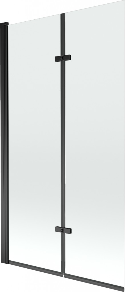 MEXEN - Castor vaňová zástena 2-krídlo 100 x 150 cm, transparent, čierna 892-100-002-70-00