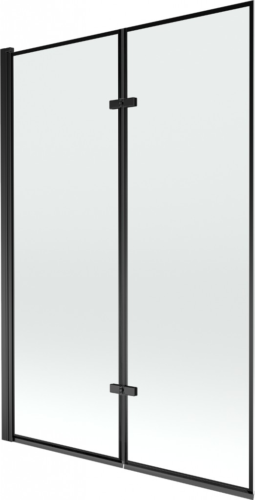 MEXEN - Castor vaňová zástena 2-krídlo 120 x 150, čierna vzor, čierna 892-120-002-70-70