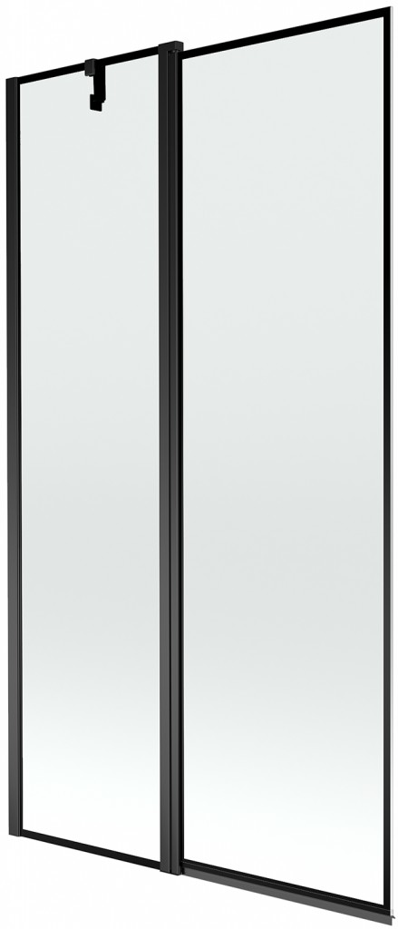MEXEN - Flip vaňová zástena 1-krídlo 100 x 150 cm, čierna vzor, čierna 894-100-101-70-70