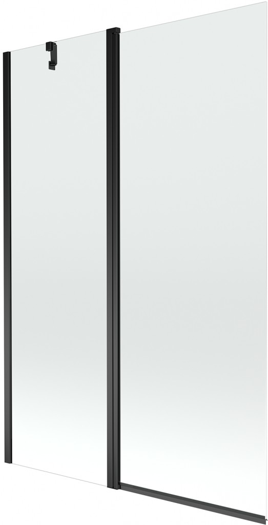 MEXEN - Flip vaňová zástena 1-krídlo 120 x 150 cm, transparent, čierna 894-120-101-70-00