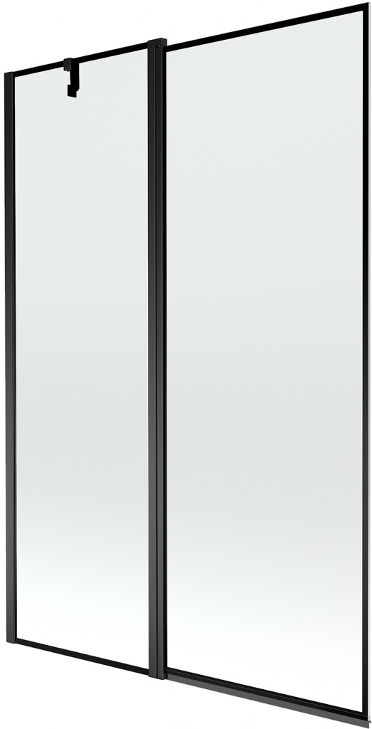 MEXEN - Flip vaňová zástena 1-krídlo 120 x 150 cm, čierna vzor, čierna 894-120-101-70-70