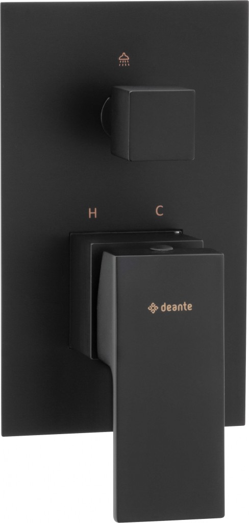 E-shop DEANTE - Anemon čierna - Sprchová batéria, podomietková, so sprchovacím spínačom BBZ_N44P