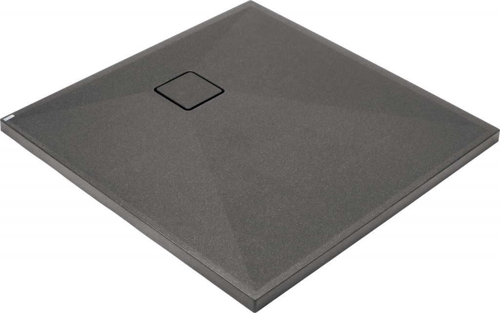 E-shop DEANTE - Correo antracit metalic - Granitová sprchová vanička, štvorcová, 90x90 cm KQR_T41B