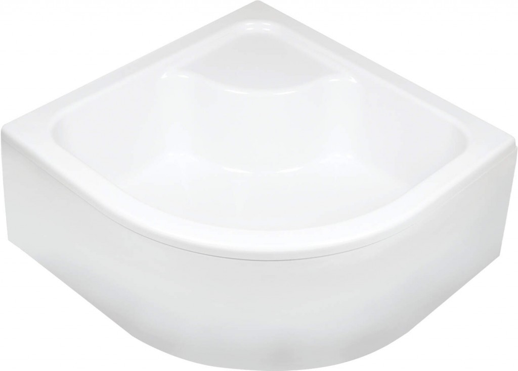 E-shop DEANTE - Deep biela - Akrylátová sprchová vanička, polguľatá, 90x90 cm - hlboká KTD_041B