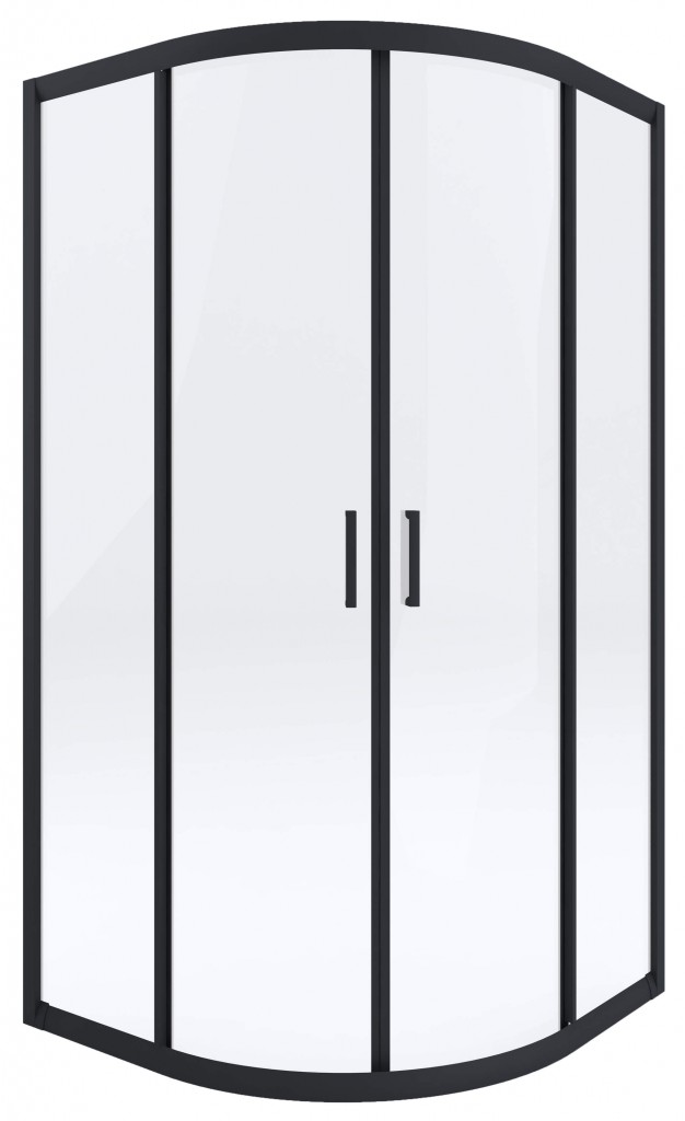 DEANTE - Funkia čierna - Sprchovací kút, polguľatý, 80x80 cm KYP_N52K