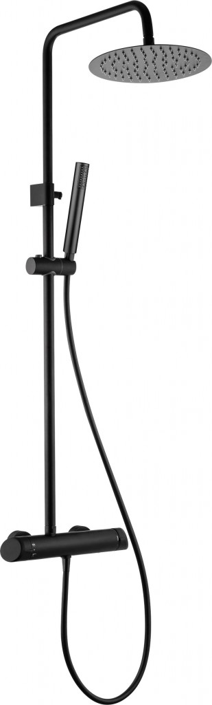 DEANTE - Arnika čierna - Sprchový stĺp, so sprchovou batériou NAC_N1QK