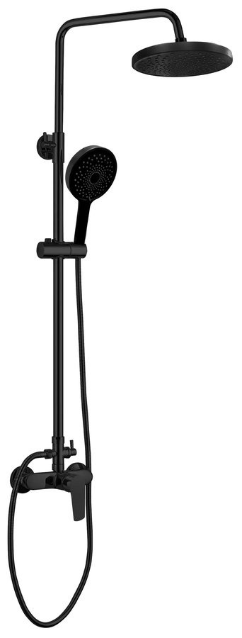 E-shop AQUALINE - LOTTA sprchový stĺp s pákovou batériou, čierný mat LT690B