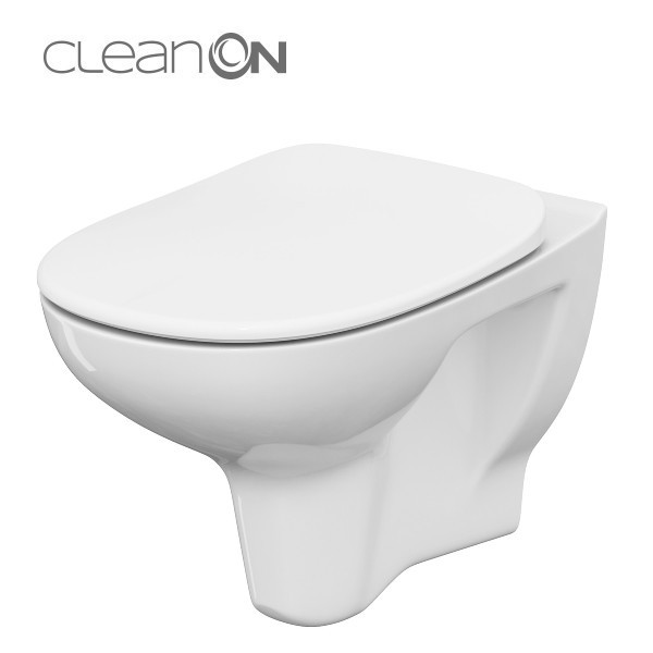 E-shop CERSANIT - SET 815 závesná WC misa ARTECO NEW cleanon ARTECO, sedátko polypropylén soft close S701-180
