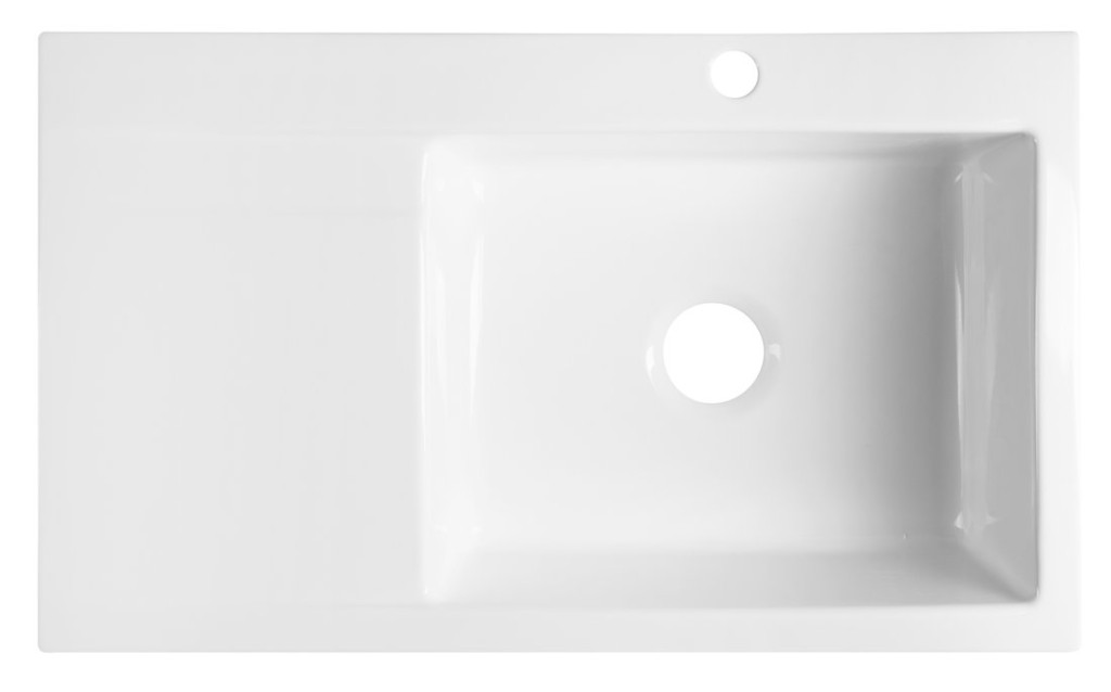 E-shop SAPHO SAPHO - AVORIA keramický drez s odkvapem, 86x51cm, biela 55086